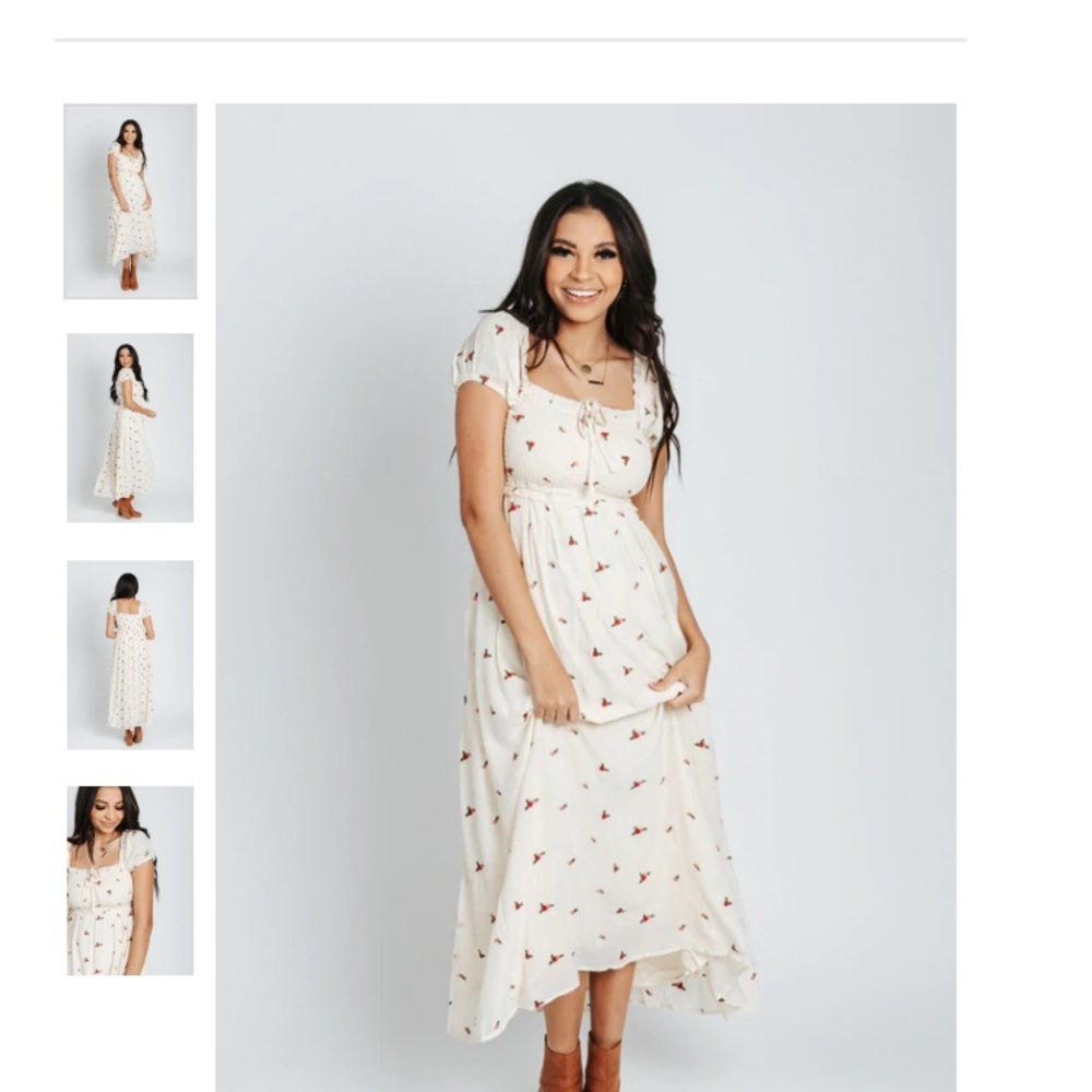 Piper and scoot smocked bodice maxi dress